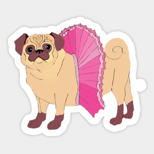 Puggy Ballerina Sticker